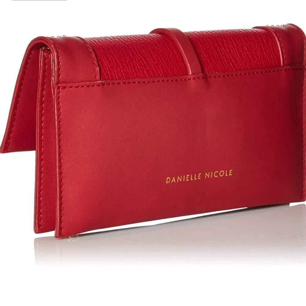 Danielle Nicole Red Harlow Crossbody Purse Bag Clutch - Picture 2 of 8